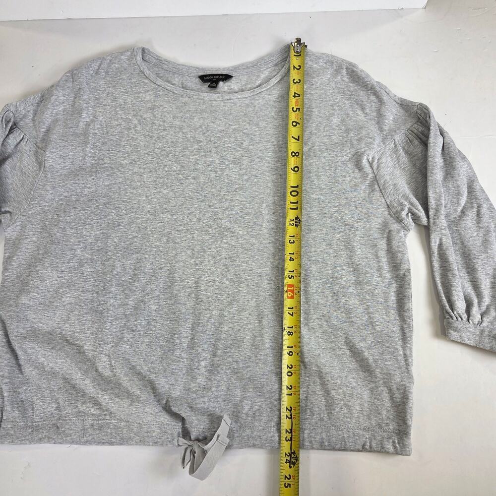 Banana Republic Medium Top Crewneck Tie Waist Gray Casual - Picture 3 of 4